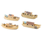  4 Pcs 4pcs (4pcs/box) Boat Dollhouse Fishing Ornament Outdoor