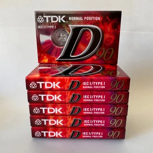 6x TDK D90 Posizione Normale Vuoto Audio Media Registrazione Cassette Tipo 1 NUOVO - Foto 1 di 3