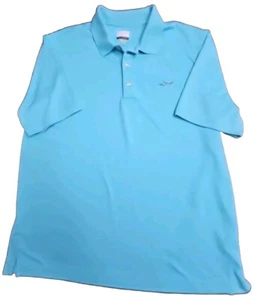 Greg Norman Polo Shirt Men Large Turquoise PlayDry Short Sleeve Golf Casual - Picture 1 of 6