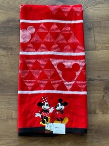 Disney Mickey Mouse Minnie Jumping Beans Toalla Roja 100% Algodón NUEVO - Imagen 1 de 6