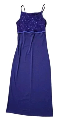 Vintage I.N. M Maxi Purple USA Dance Renaisance Fairy Isle Embellished - Image 1 of 4