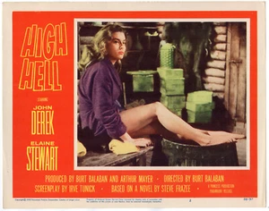 John Derek Elaine Stewart High Hell Original 11x14" Lobby Card LC263 - Picture 1 of 1