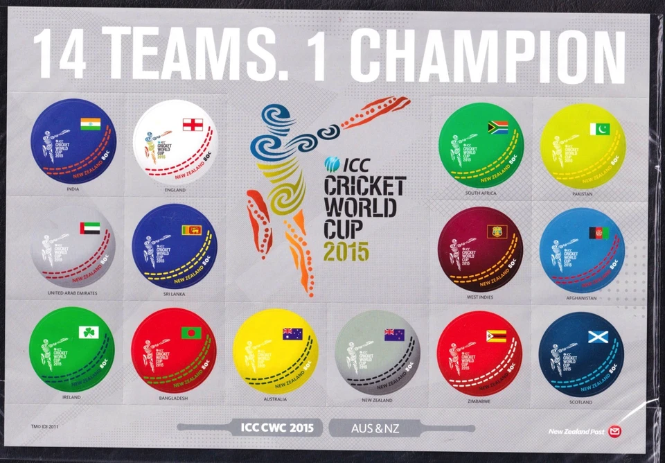 New Zealand 2015 ICC World Cup Mint MNH Miniature Sheet SC 2573 - Image 1 of 1