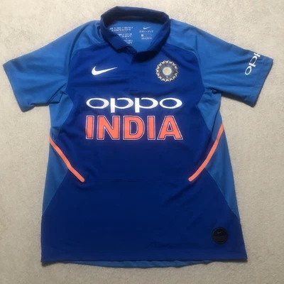 Camiseta masculina Nike 2019 seleção nacional da Índia Copa do Mundo de críquete tamanho adulto M - Imagem 1 de 4