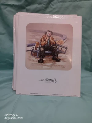 Emmett Kelly Jr 小丑流浪汉马戏团戒指 今天不露面 8 x 10 密封印刷品 1997 — 第 1/3 张图片