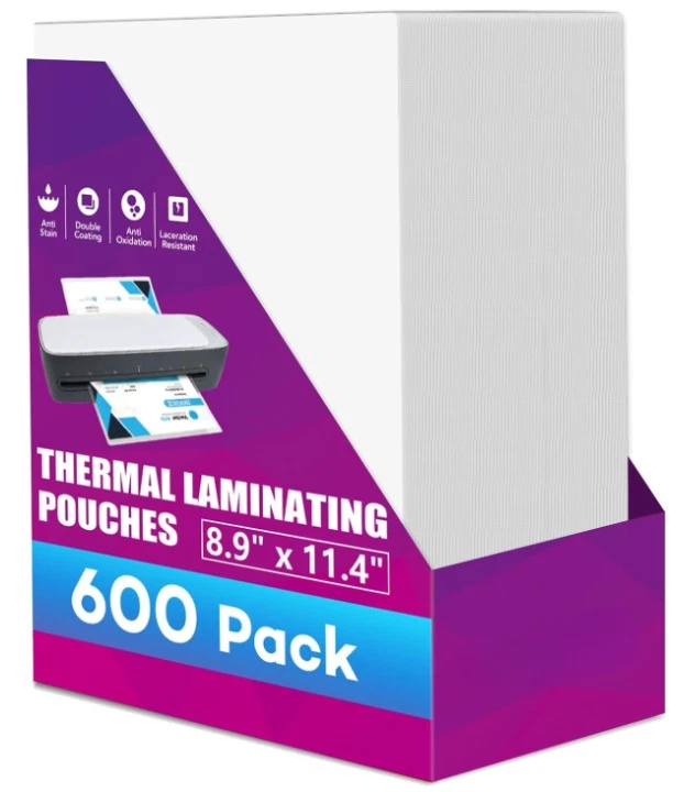 600 фондов para laminación térmica 8,5x11 дюймов, 3 мил, tamaño carta claras, Nuevo - Изображение 1 из 4