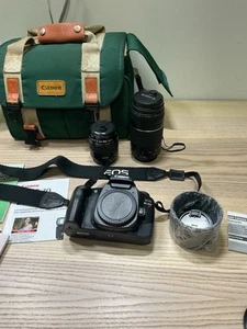 Canon EOS Elan 7 35mm Film SLR camera with 2 CANON LENSES - Picture 1 of 24