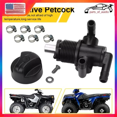 Valve Fuel Tank Petcock 3Way NUT Knob Fit 00-06 Polaris 325 Magnum 330 500 4x4 - Image 1 of 4