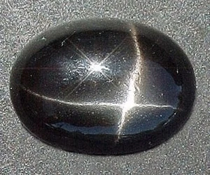 ONE 6x4 6mm x 4mm Oval Black Star Diopside Cab Cabochon Gem Stone Gemstone  - Picture 1 of 1