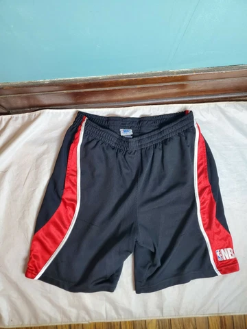 NBA Elevation Basketball Shorts Men's Size Large L Black with Red Stripes Cover