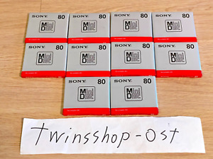 Sony MDW80T Blank Mini Disc 80 Minutes Recordable 10 Pack Set Made in Japan