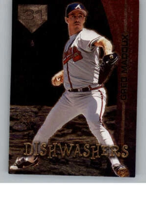 1998 SkyBox Dugout Axcess Dishwashers #D1 Greg Maddux (ref 141724) - Image 1 of 2