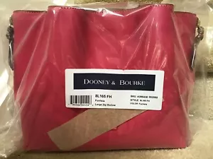 Borsa a tracolla Dooney & Bourke fiorentina in pelle con zip grande Barlow in FUCSIA - Foto 1 di 6