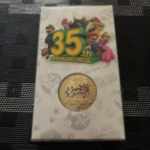 Splatoon 2 Super Mario Bros. 35th Anniversary Premium Medal Unsealed Near Mint - Picture 1 of 3