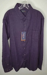 Camisa Visitor Premium Manga Larga Para Hombre XL Púrpura Abotonada, Suave, Nueva Con Etiquetas - Imagen 1 de 10