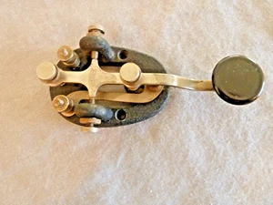 SpeedX Morris Code Straight Key - Silver & Black - Zdjęcie 1 z 4