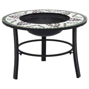 vidaXl Mosaic Fire Pit Green 68cm Ceramic UK HOT - Picture 1 of 9