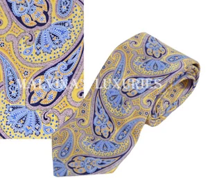 CRAVATTA ERMENEGILDO ZEGNA TESSUTO SETA STAMPA PAISLEY MULTICOLORE NUOVA AUTENTICA - Foto 1 di 6