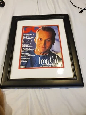 Revista Orioles Cal Ripken Jr Autografiada Enmarcada GQ. Jsa Foto 1 de 3