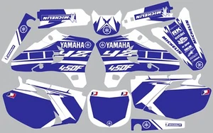 Blue White YAMAHA GRAPHICS  YZ 450F YZ450F 2003 2004 2005 - Picture 1 of 1
