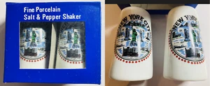 World Trade Center Salt & Pepper Set Porcelain Mint in Box WTC Pre - 9/11 2001 - Picture 1 of 6