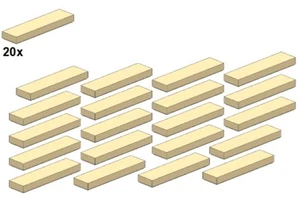 LEGO® - Smooth Parts - Tan - 2431-07 - 1x4 (20Stk) - Fliese - Beige - Picture 1 of 1