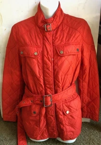 Lauren Ralph Lauren woman quilted, Belted coat lined zip & snap close Jacket S - Picture 1 of 14