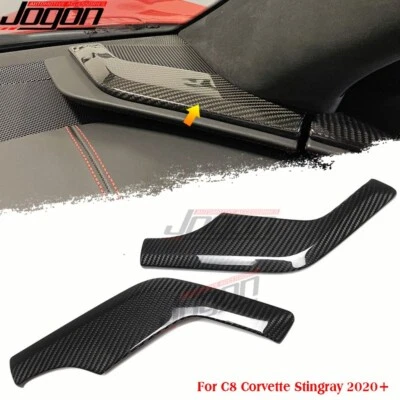 Para Corvette C8 Stingray Coupe Z06 Z51 20+ Consola de carbono real Bocina Altavoz Borde Foto 1 de 4