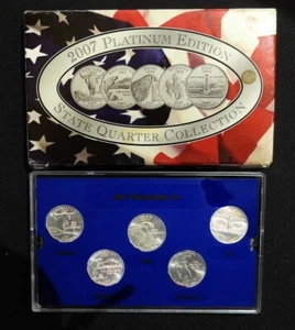 Platinum Edition 2007 Uncirculated State Quarter Collection with COA - Bild 1 von 6