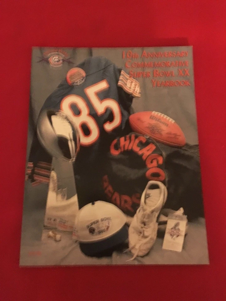 NFL Chicago Bears 1995 10 años Super Bowl XX aniversario anuario/Payton  Foto 1 de 1