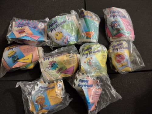 1989 McDonalds Funny Fry Friends Guys Kids Happy Meal Toys Complete Set 8 + 2 U3