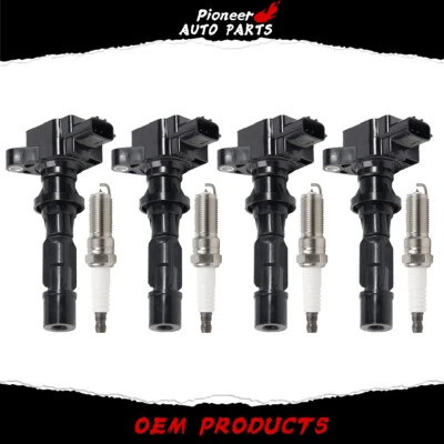 4X UF540 Ignition Coil+4X Spark Plug For Mazda 3 6 CX7 MX-5 Miata 2.0/2.3/2.5L - Imagem 1 de 4