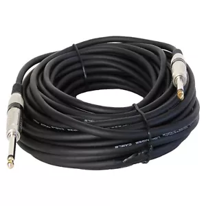 50ft 1/4" 6.35mm Male to 1/4" 6.35mm Male Instrument Guitar Audio Speaker Mono - Picture 1 of 21