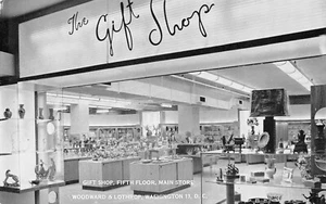 The Gift Shop Woodward & Lothrop's Dept. Store Washington, DC 1950's Postcard - Picture 1 of 2