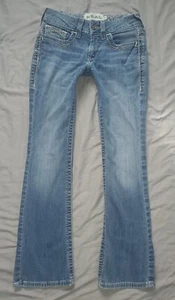 Ariat REAL MR BOOT Denim Jeans Womens 27s 30x30 Blue Mid Rise Boot Cut Entwined - Picture 1 of 8