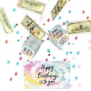 Birthday Money Gift Box for Cash Explosion with Confetti Colourful Happy Birt... - Picture 1 of 5