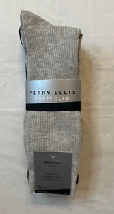 Calcetín de vestir para hombre Perry Ellis 5 pares gris liso surtido talla 7-12 - Imagen 1 de 3