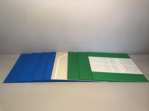 LEGO | 8x Platte Platten Grundplatten Bauplatten Blau & Grün 25,5cm x 25,5cm #W2 - Bild 1 von 7