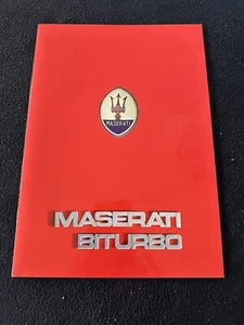 1985-1987 Maserati Biturbo 2.5 liter 185 hp US Brochure English Sales Catalog - Picture 1 of 6