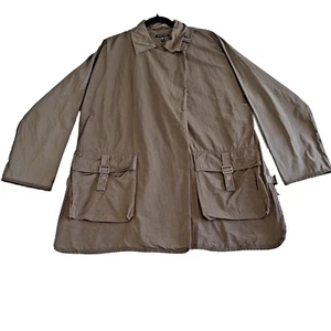 Eileen Fisher Utility Jacke XS dunkelgrau Nylon lang Winter Windbreaker Mantel - Bild 1 von 9