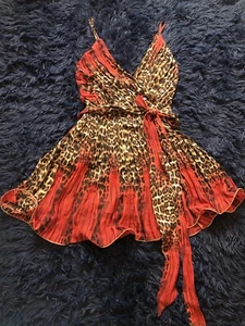 NWT Fashion nova Phoenix Sleeveless Romper - Red/Combo. Size L - Picture 1 of 9