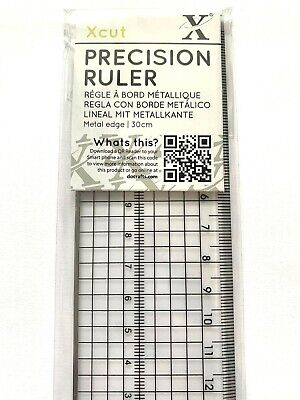 Xcut Precisión Regla Con Metal Borde Embutido Métrica 30cm Cardmaking Costura Manualidades • 6.40€