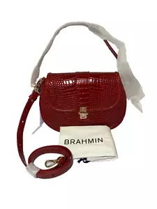 Borsa a tracolla donna Brahmin Glissandro collezione Cynthia rossa nuova - Foto 1 di 8