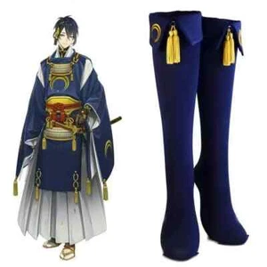 Touken Ranbu Mikazuki Munechika Socks w/ Collar Erimaki Sox Japan Cosplay - Picture 1 of 9