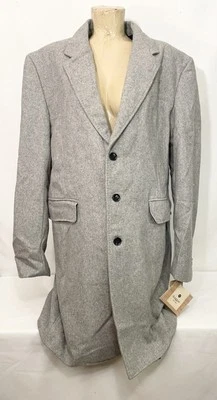 NWT $279 Haggar Jacket Coat Size L Large 46" Lining Button Pockets Gray Overcoat - Image 1 of 4