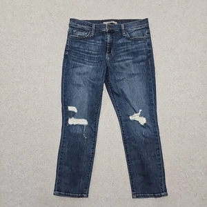 Jeans Joe's donna dritto vita media distress crop scuro risciacquo distress taglia 29 - Foto 1 di 10