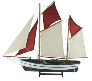 Segel-Yacht Modellschiff aus Holz/Stoff 86 x 75 cm Sea-Club - Bild 1 von 1