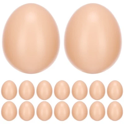 Huevos de gallina artificiales para niños hágalo usted mismo 20 piezas moldes de huevos de plástico huevos falsos Foto 1 de 4