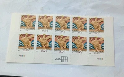 RARE 2008 Wisdom Rockefeller Center $1 value Sheet of 10- UNUSED  - Image 1 of 3