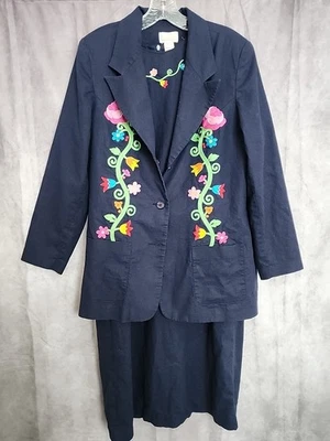 Traje de vestir vintage de 2 piezas para mujer Roaman talla L-XL Foto 1 de 4